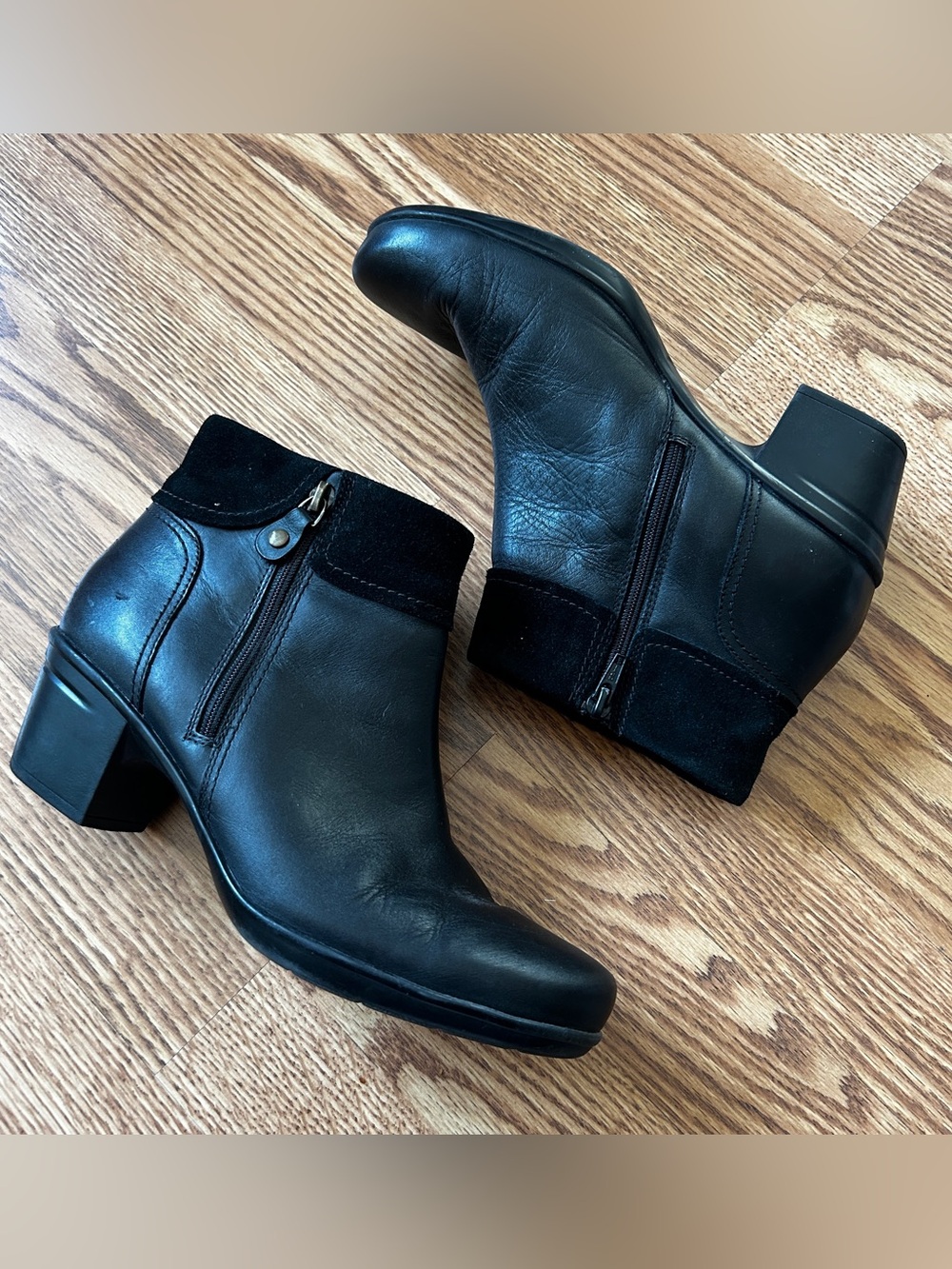 Clark’s heeled booties
